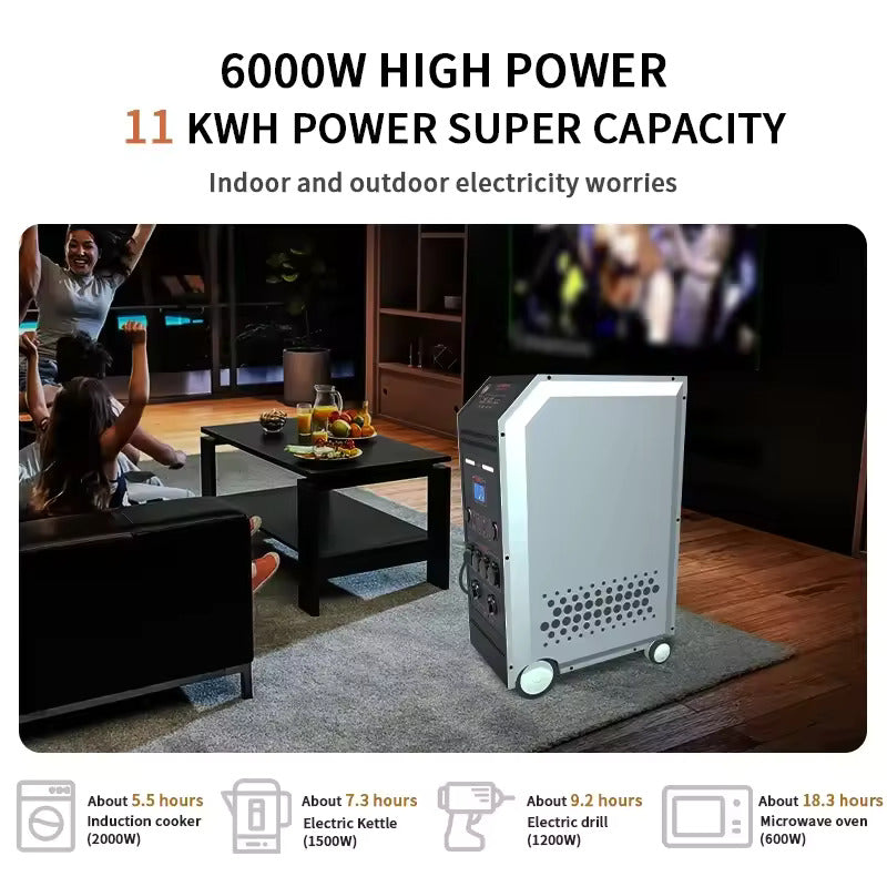 6000W Portable Solar Power Station - EU Plug Solar Generator