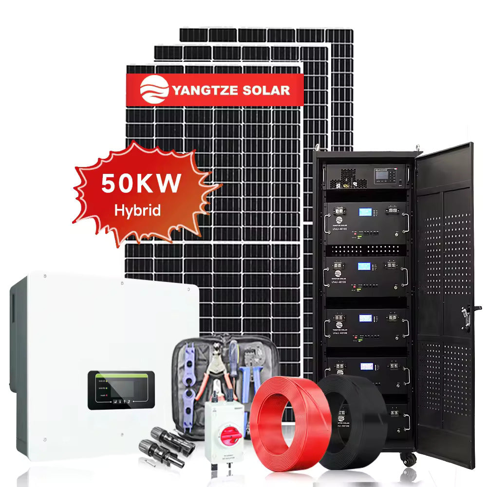 50kW Hybrid Off-Grid Solar Power System with Monocrystalline Panels - Home Energy Solution"